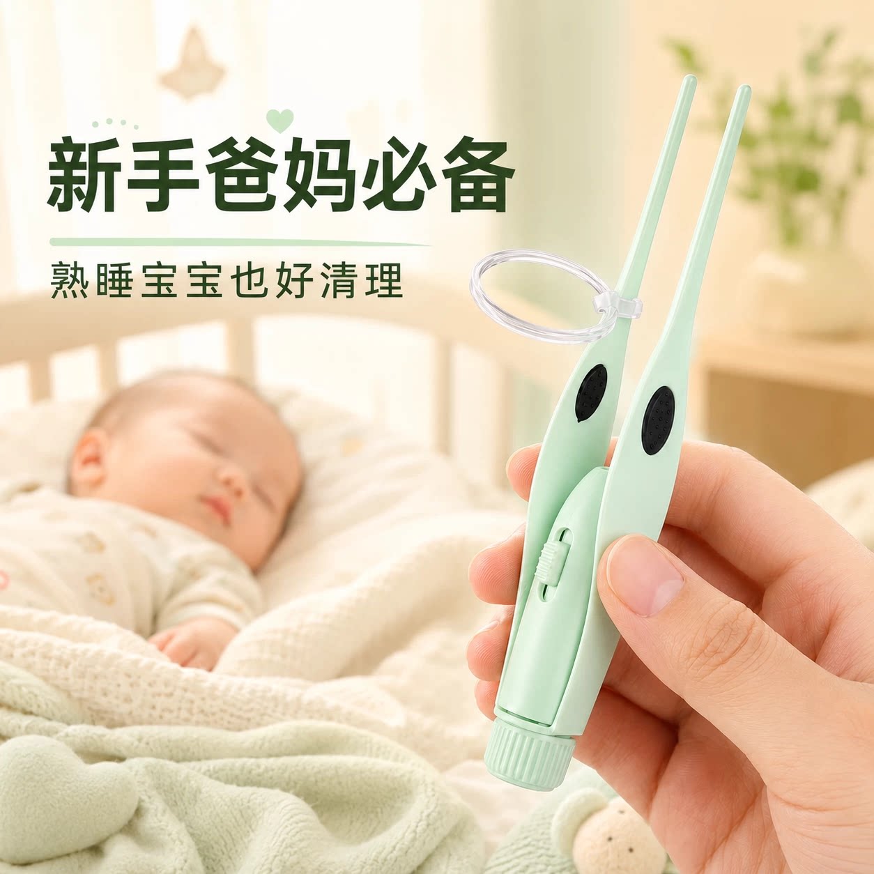 婴儿鼻屎夹宝宝清理神器发光鼻夹挖鼻孔抠鼻子鼻涕夹儿童专用镊子