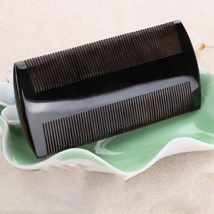 牛角篦子天然材质去虱子卵加密细齿按摩牛角梳子女旗舰店正品梳子