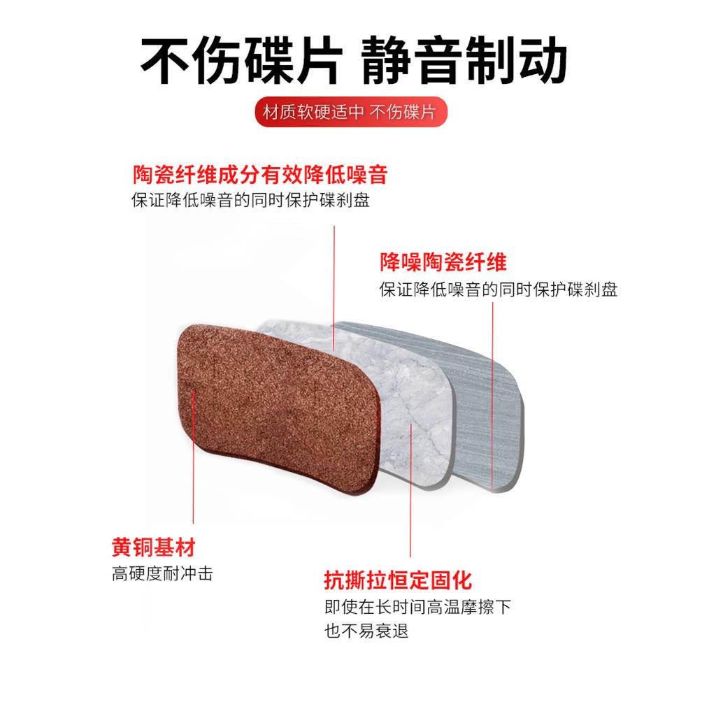 BLOOKE山地自行车树脂来令片 油碟刹车皮刹车片B01S 半金属刹车块