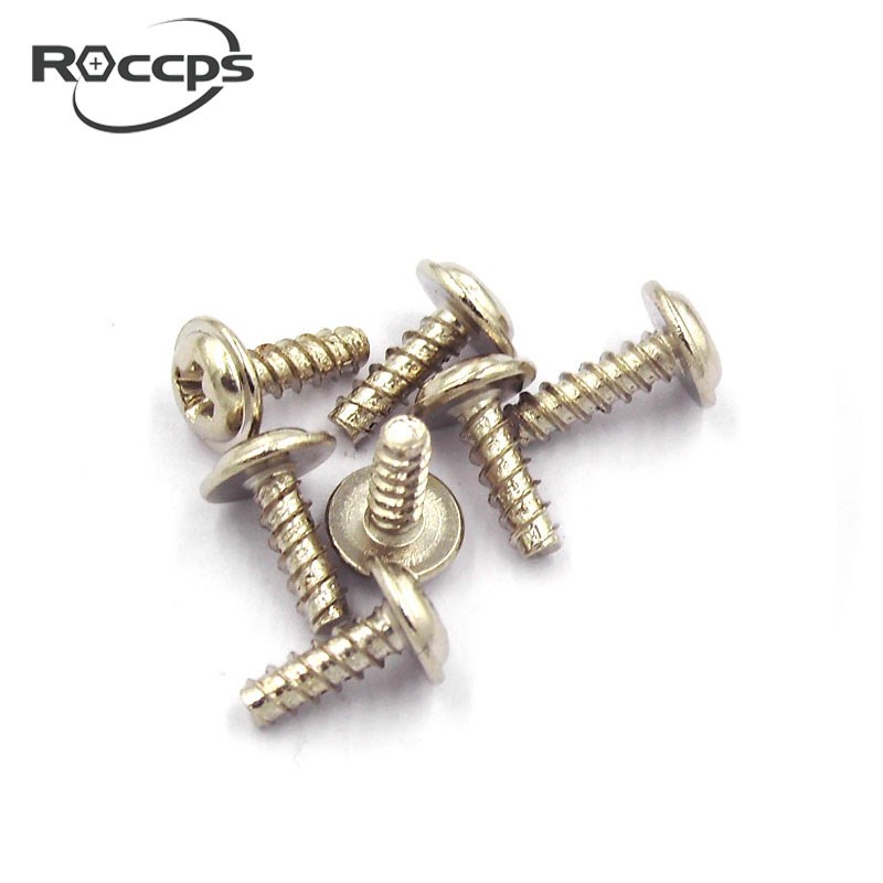 镀镍PWB十字圆头带垫自攻平尾螺丝带介子螺钉M1.7M2M2.3M2.6M3M4