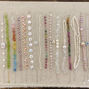 施家珍珠手链女生叠戴双层正圆轻奢小众精致法式 珍珠手链2025新款