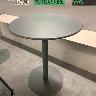 咖啡桌小圆桌铁艺商用简约餐桌奶茶店洽谈桌椅组合休闲茶几吃饭桌