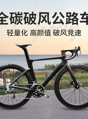 索罗门碳纤维公路自行车油压碟刹超轻弯把一体成型竞速级单车骑行