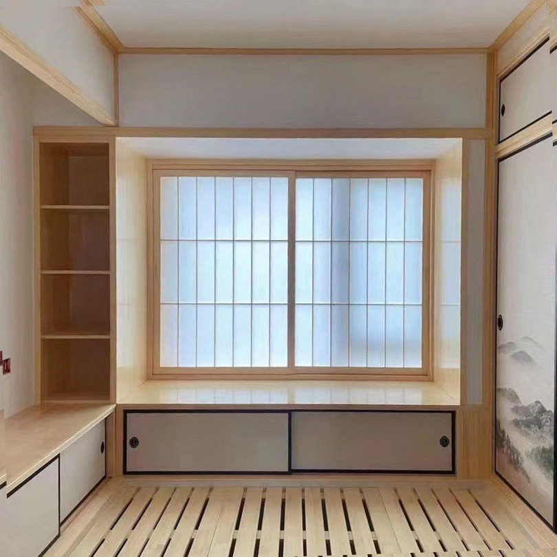 新中式移门日式中式推拉门隔断门实木折叠门酒店隔断墙门料理店门