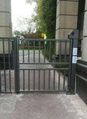 上海刷卡人行道栅栏门小区广告门智慧社区全高闸门禁系统