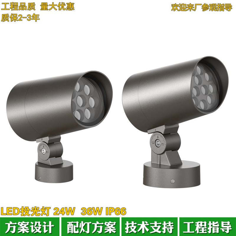 2025年新款LED投光灯24W36W广场酒店别墅庭院照树灯2700K草坪灯