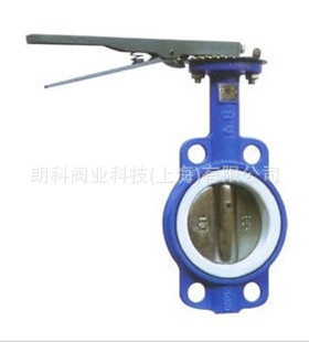 直销 D71F4-16B 四氟不锈钢板蝶阀 手柄蝶阀 四氟蝶阀DN50-DN200