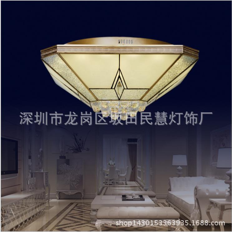 供应LED全铜焊锡灯欧式全铜吸顶灯全铜玻璃吸顶灯
