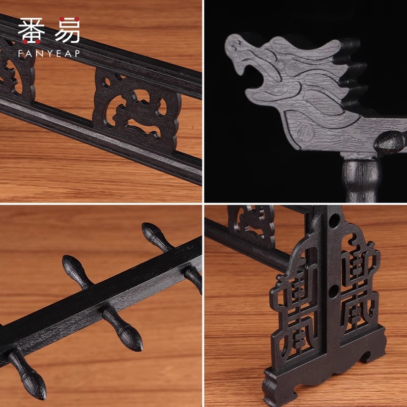 毛笔架A1P25-笔挂现代大号书法收纳架复古精雕挂笔架简约小学
