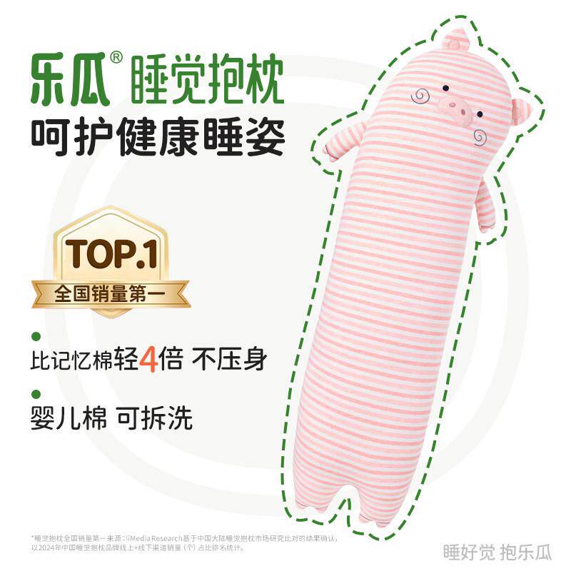 乐瓜睡觉抱枕夹腿侧睡女生专用大人长条抱枕可爱猪猪睡眠公仔靠枕