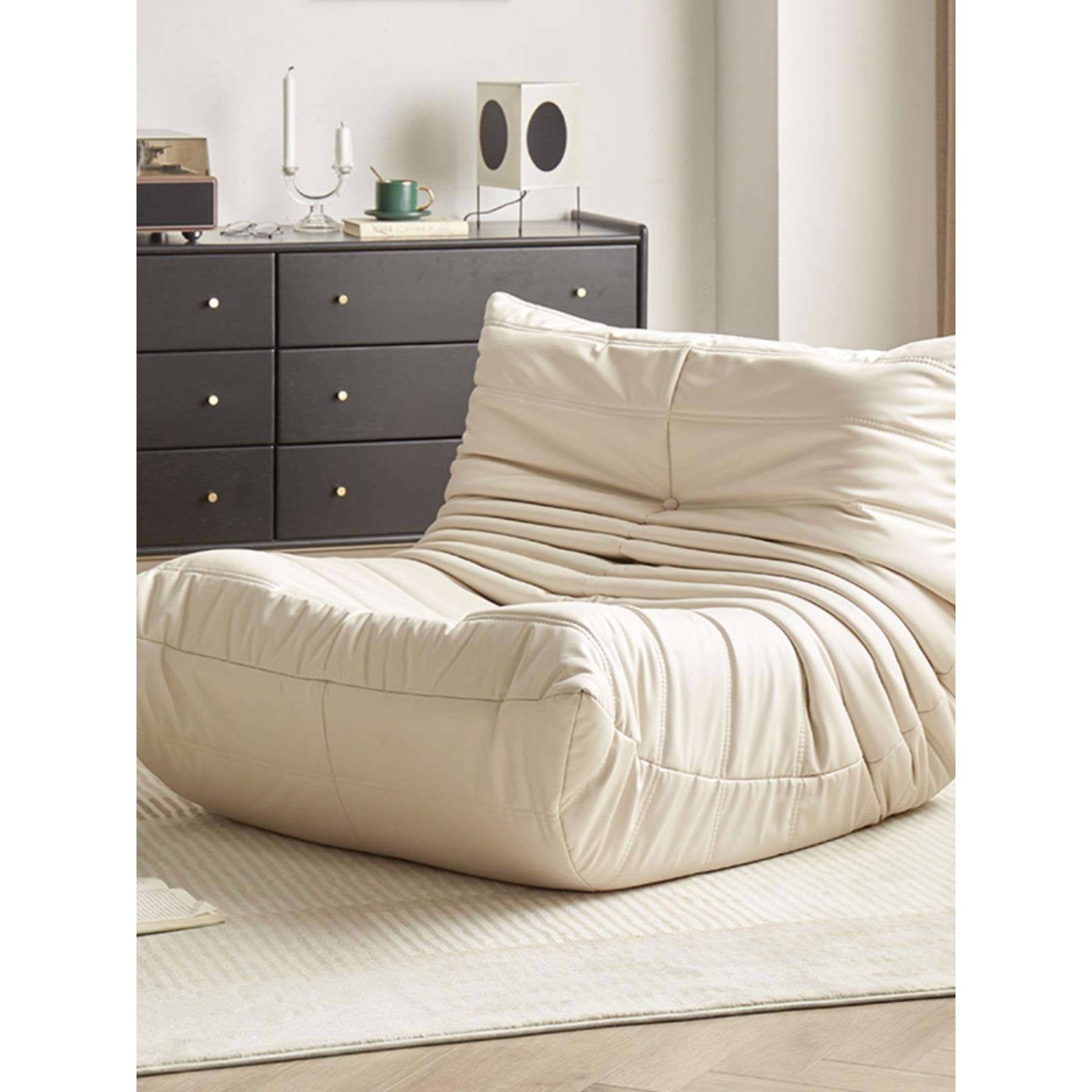 悠木之源毛毛虫沙发北欧有机硅皮休闲沙发椅躺椅客厅简约懒人沙发