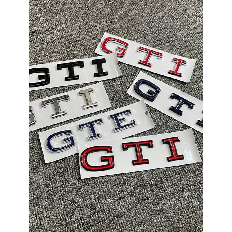 适用大众高尔夫字母贴7高8波罗车标GTIGTEGTD后备箱贴标改装金属