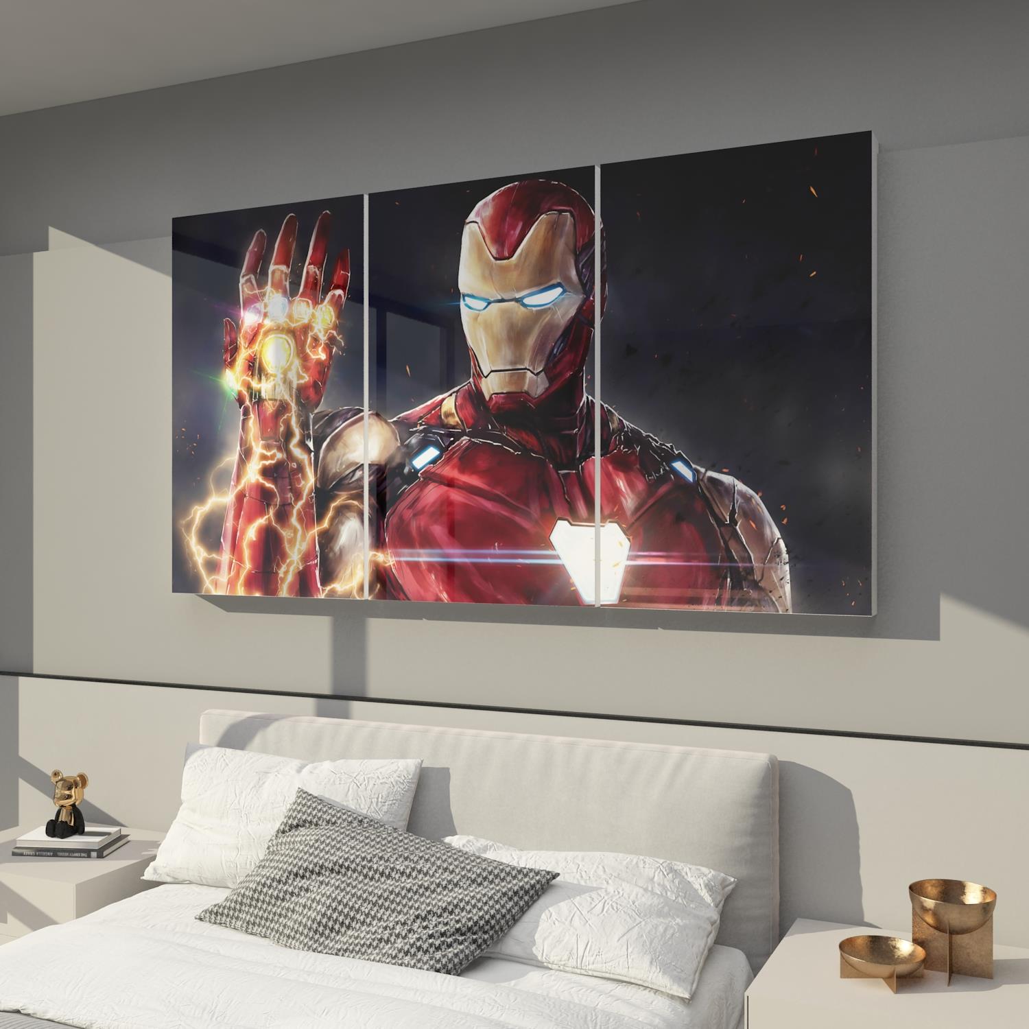 钢铁侠海报漫威墙贴复仇者联盟男孩生儿童床头卧室装饰品房间布置