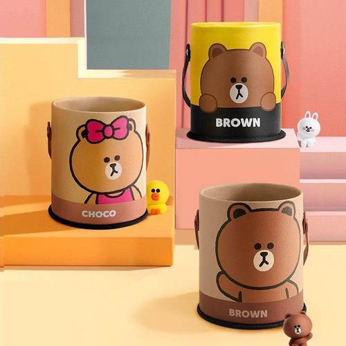 卡通可爱创意车载垃圾桶汽车内用多功能置物盒防水皮革后排收纳桶