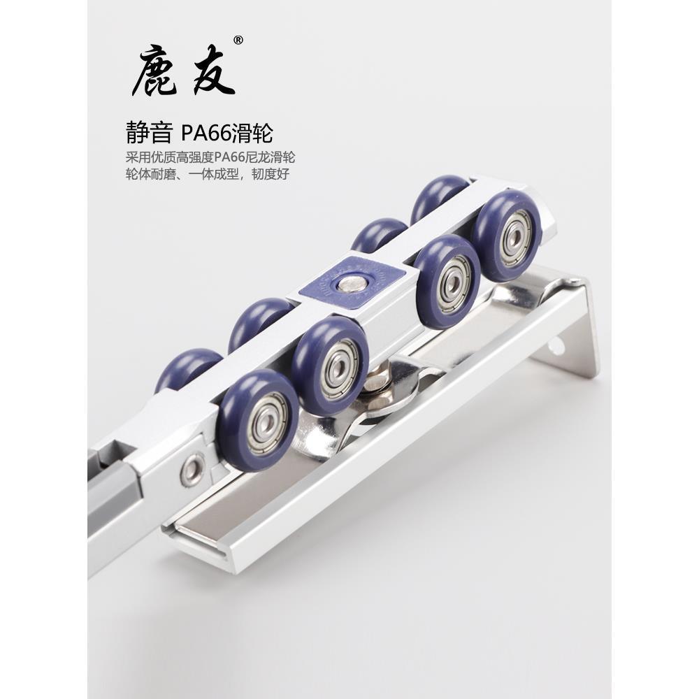 双向缓冲阻尼吊轮吊轨厨房实木推拉门吊躺门移门导轨滑轨滑轮配件