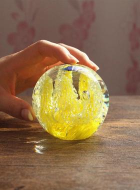 淄博琉璃珊瑚球摆件家居书桌装饰生日礼物鱼缸造景仿真工艺品镇纸