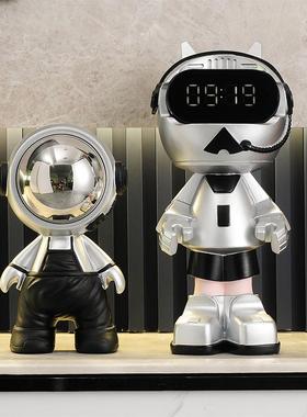 电视柜摆件时钟轻奢高档家居装饰客厅酒柜玄关柜现代简约软工艺品