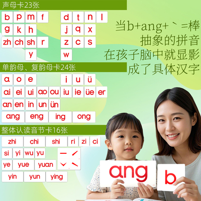 汉语拼音卡片拼音字母挂图声母韵母标声调幼小衔接学拼音启蒙教具