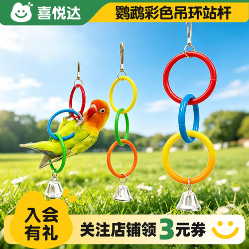 鹦鹉秋千吊环解闷啃咬攀爬鸟玩具