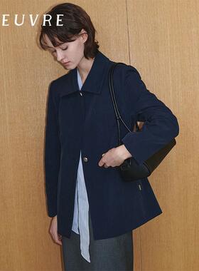 loeuvre斜纹布沙漏型夹克25春季新款女休闲外套收腰显瘦SW5SJ119