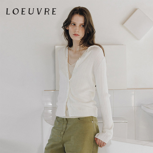 loeuvre修身连帽针织开衫女温柔