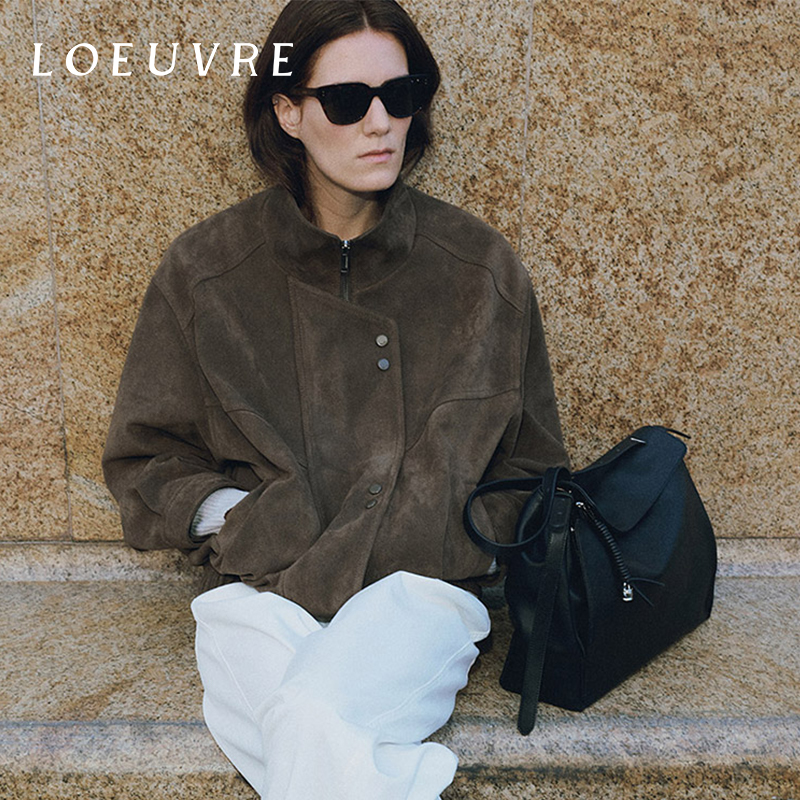 loeuvre高质感仿麂皮夹克外套女