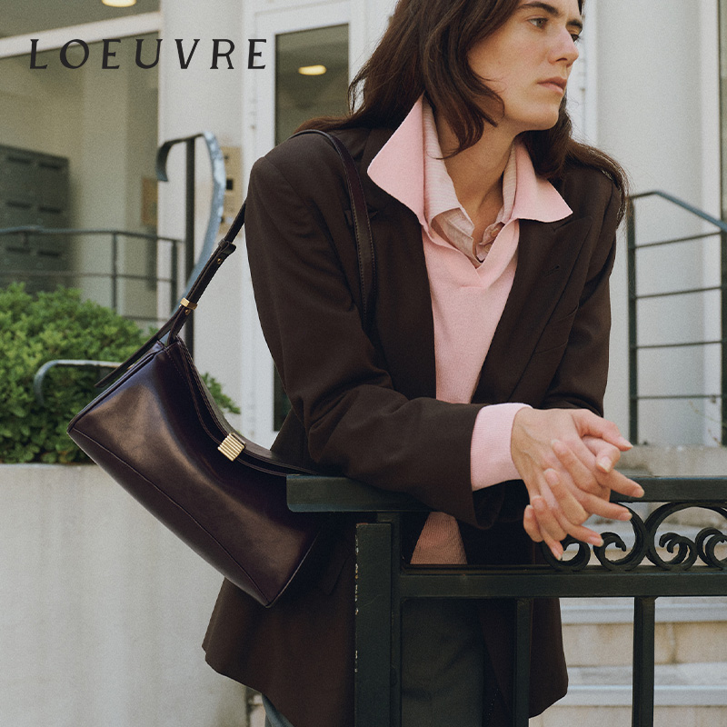 loeuvre25新款牛皮单肩包女