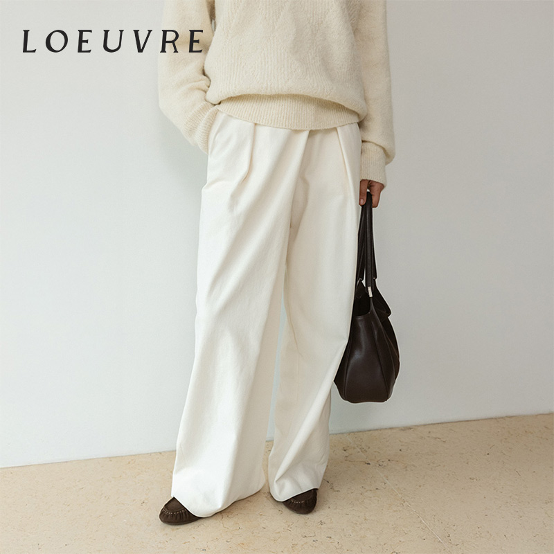 loeuvre垂感阔腿休闲裤女长裤