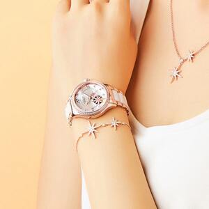 GEMAX/格玛仕 自动机械表时尚轻奢手表女 四件套镶钻镂空防水女u.