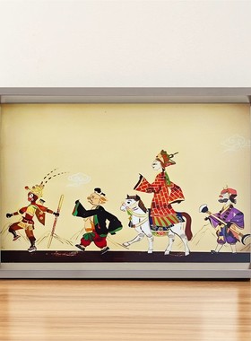 中国非遗皮影戏桌面摆件相