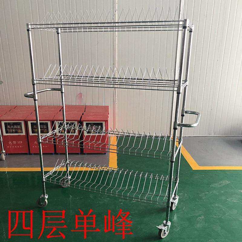 单双峰镀铬料盘架 SMT车间防静电移动货架贴片电子元件线网物料架