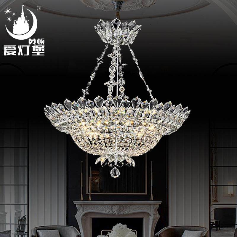 埃及进口水晶欧式轻奢客厅吊灯高端大气复式楼别墅大吊灯餐厅灯具
