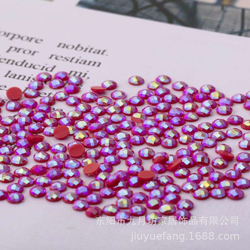 厂家直销钻石画5d2.8mm 圆钻AB钻平底树脂钻亚克力DMC447色魔方钻