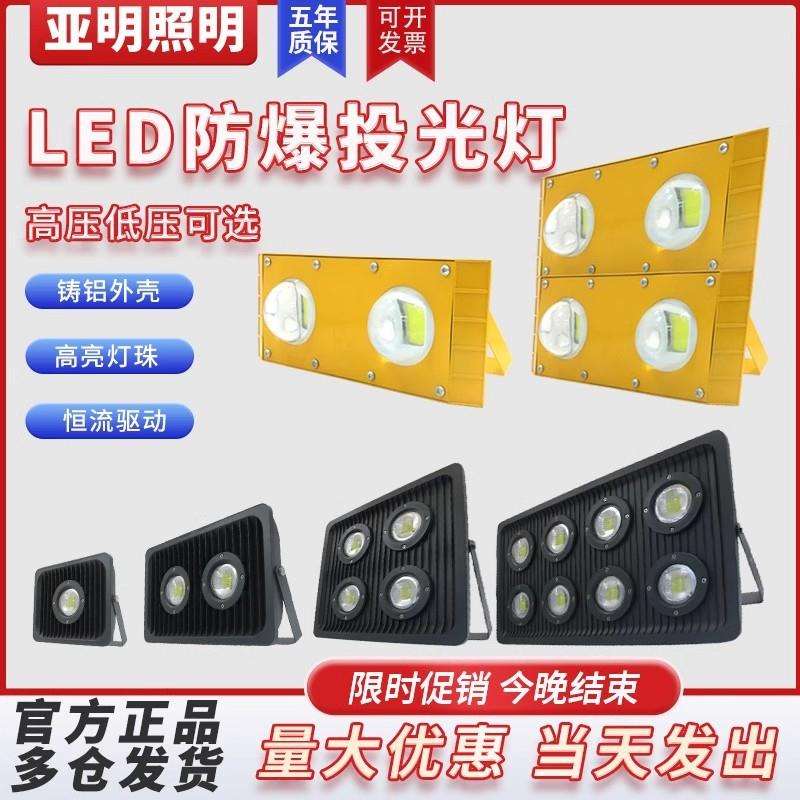 亚明低压防爆灯仓库户外led隧道灯加油工业站船用12/24V36V投光灯