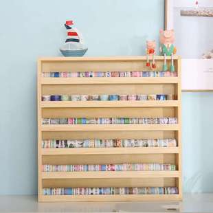 EU89木质和纸胶带 柜展示收纳盒四层 五层墨水颜料架手帐分装