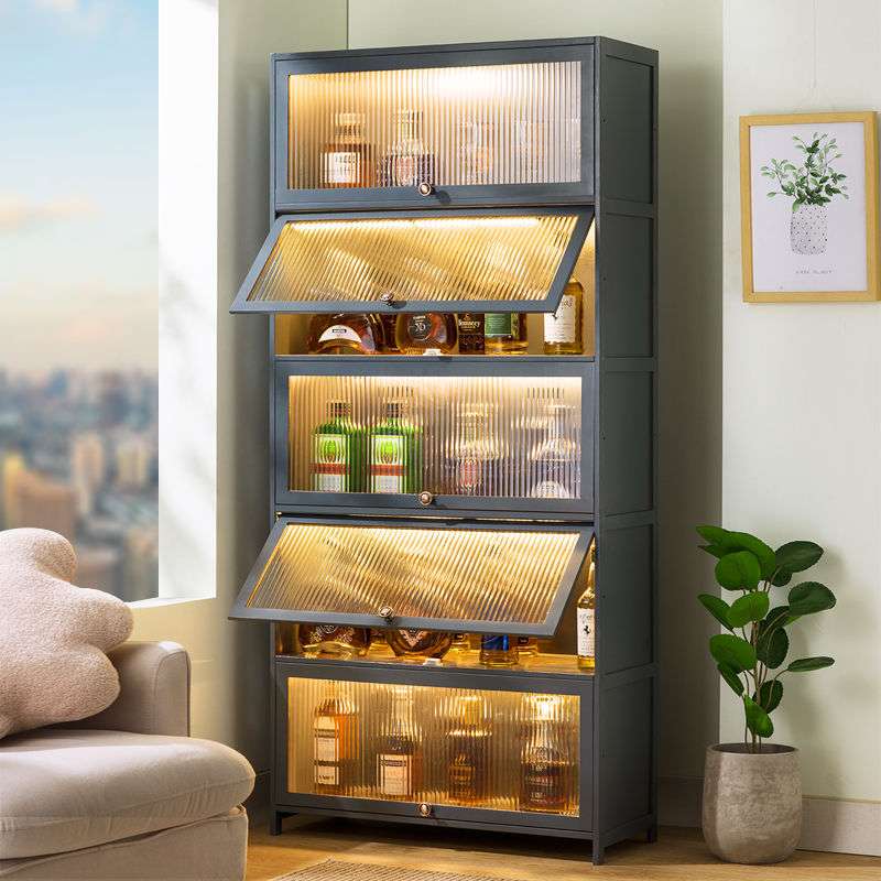 厨房架置物架落地多层餐边柜橱柜置物柜碗架碗柜收纳柜餐具柜酒柜