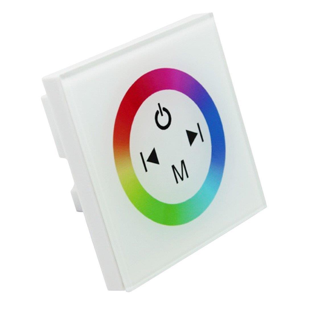 厂家直销白色86面板触摸RGB控制器触摸面板RGB灯带七彩LED控制器