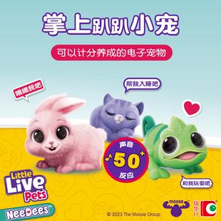 littlelivepets掌上趴趴小宠小乌龟松鼠幼儿仿真宠物开学礼物玩具