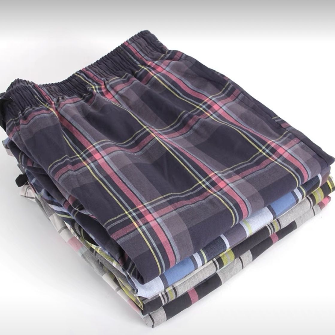 轩枯蝶男士纯棉宽松透气长裤