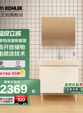 科勒浴室柜组合亲悦落地式浴室卫生间洗漱台储物22817/22818