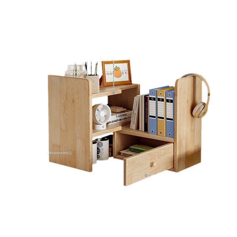 速发实木书桌收桌置物架纳转简易多层办公室工位桌上面角柜书架书