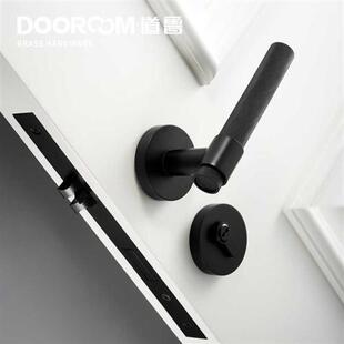 速发道鲁暗铜滚花静吸可选室内房门磁音锁具化妆室隐藏全门背景门