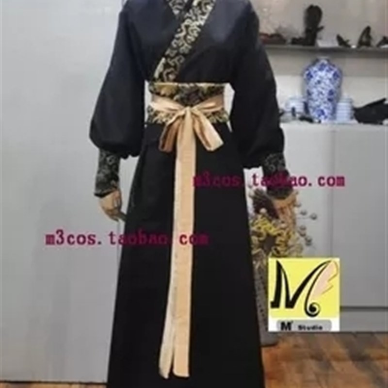 速发男士古装牛郎男汉服唐装秦战国三国臣子官服汉朝大臣演出服装