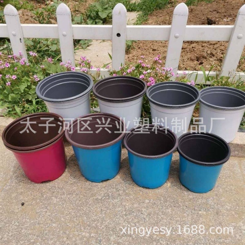 速发多肉盆塑料育苗花盆瓜果蔬菜培育育苗盆黑色塑料双色花盆包邮
