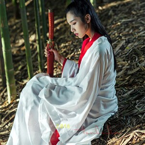 速发爆款红色魏晋古风武侠古装汉服冬中国风舞蹈演出服套装仙气男