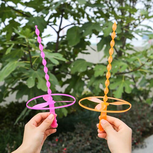 速发飞天仙子手搓竹宝宝小玩具手推飞碟飞盘80后儿童怀旧经典玩具