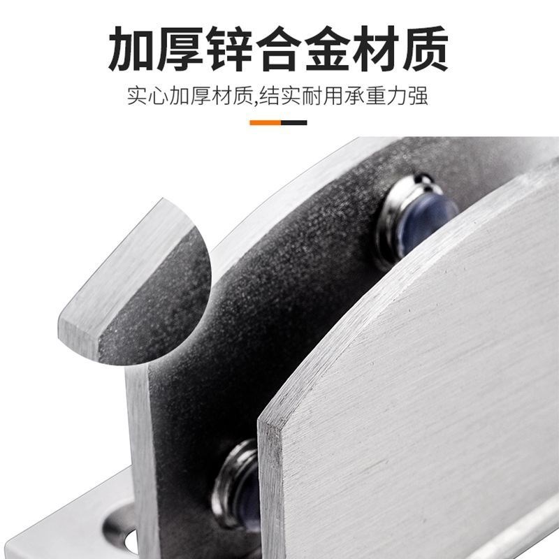 速发玻璃门天地铰链玻璃合页免开孔酒柜柜展示柜无框钢化玻璃门平