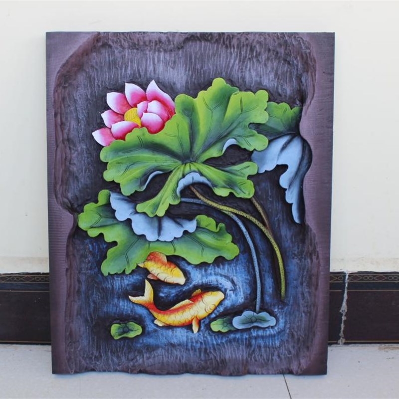 现货速发家居新款植木刻画礼品 丽江特色手工艺木雕挂摆件浮雕年