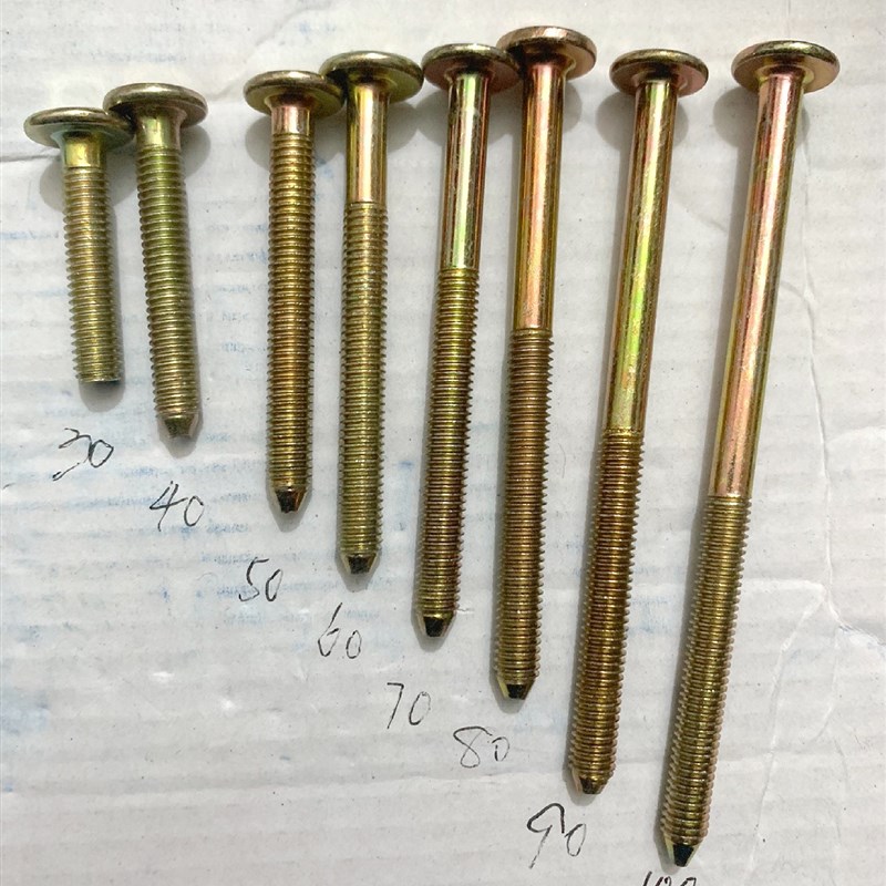 速发上下床螺丝钉配件固定连接件儿童床通用尖头内六角加长家具螺