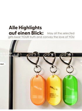 FS颂原创礼品亚克力钥匙扣挂件学生背包挂饰创意礼品椭圆爱心扣